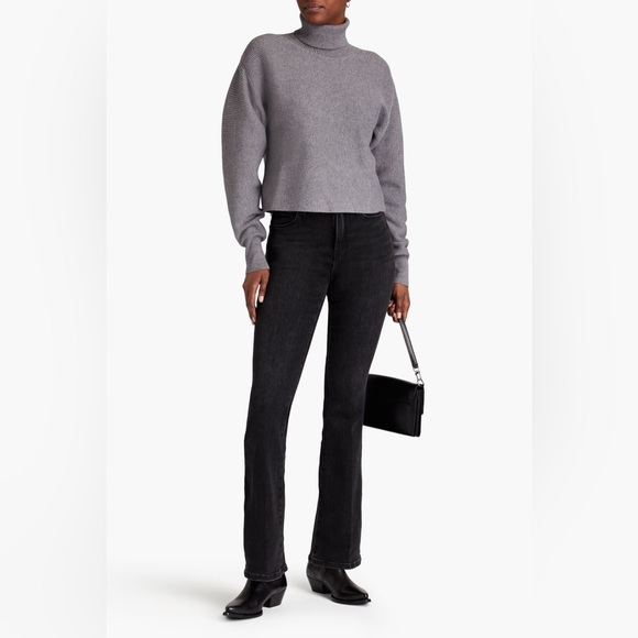 GOOD AMERICAN Forever cropped ribbed-knit turtleneck sweater - Picture 2 of 9